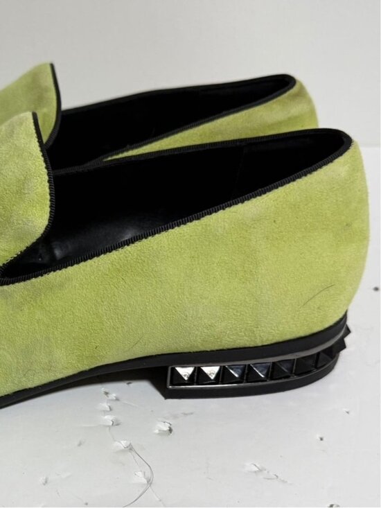 ALDO Lime Green Suede Loafers Mens Size 11 Statement Slip On Shoes main image 8